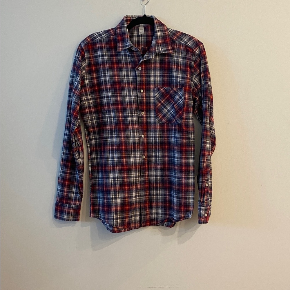 American Apparel Red and Blue Checkered Shirt